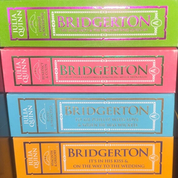 Bridgerton Collectors Hardcover Sprayed Edges Book Set - Picture 1 of 3